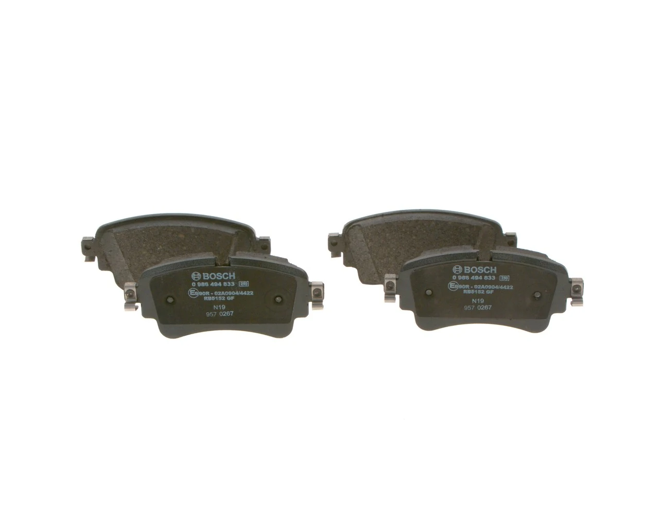 0986494833 Bosch Sapatas do freio traseiras de disco