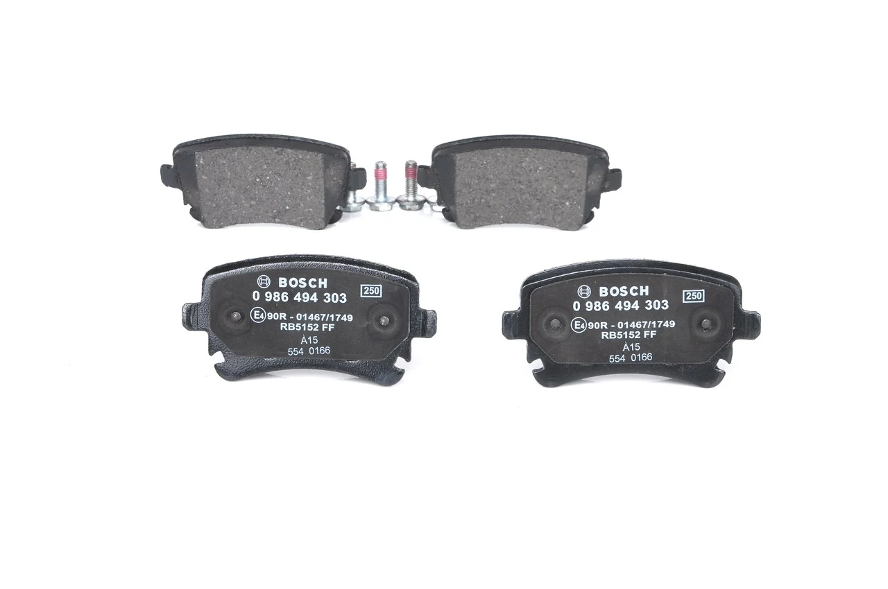 Compre 0986494303 Bosch Sapatas do freio traseiras de disco