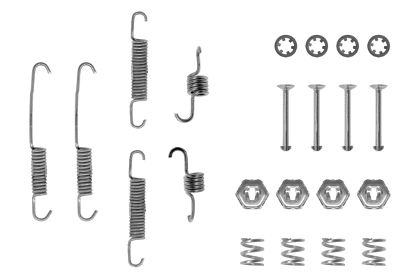  Kit de montagem das sapatas traseiras de tambor Ford Fiesta Mk3 hatchback (GFJ) (1989 - 1995) Mk3
