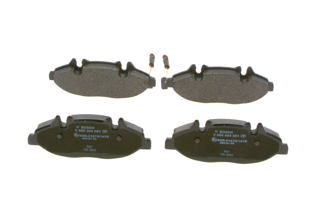 Sapatas do freio dianteiras de disco Bosch 0986494081 preço, a partir de 38,62 USD