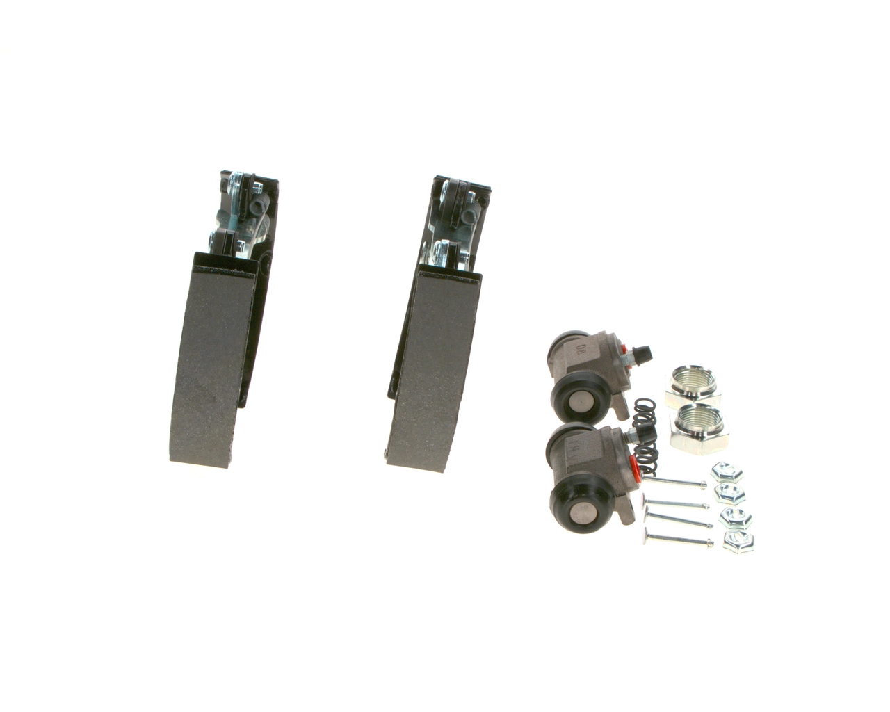 Sapatas do freio traseiras de tambor, montadas com cilindros, kit Bosch 0204114027 preço, a partir de 104,23 USD