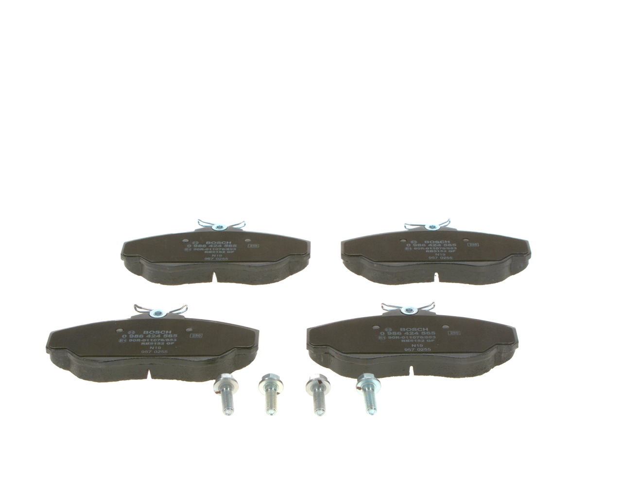 0986424565 Bosch Sapatas do freio dianteiras de disco