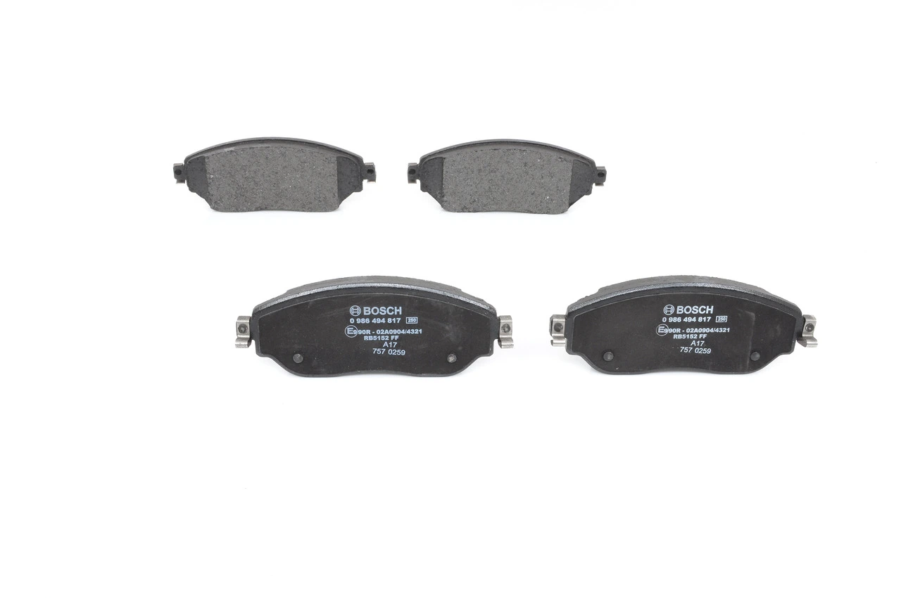 0986494817 Bosch Sapatas do freio dianteiras de disco