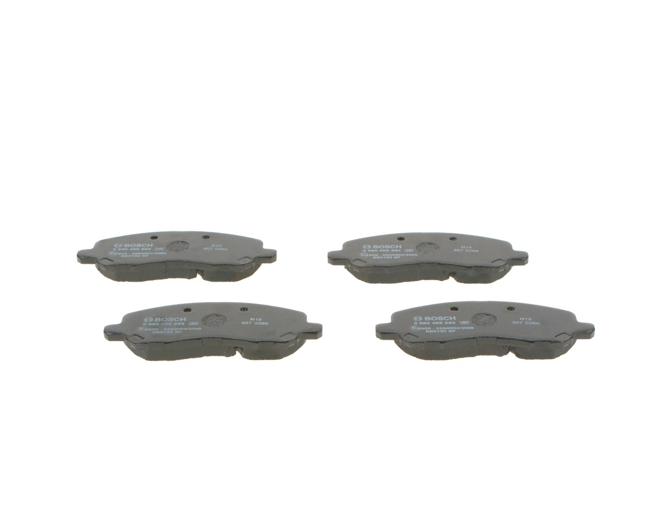 0986495253 Bosch Sapatas do freio dianteiras de disco