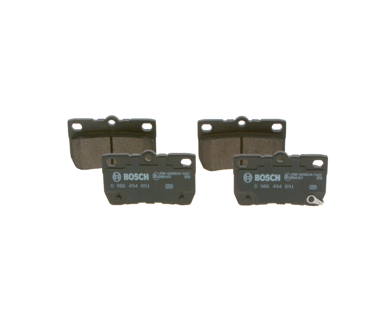 0986494891 Bosch Sapatas do freio traseiras de disco