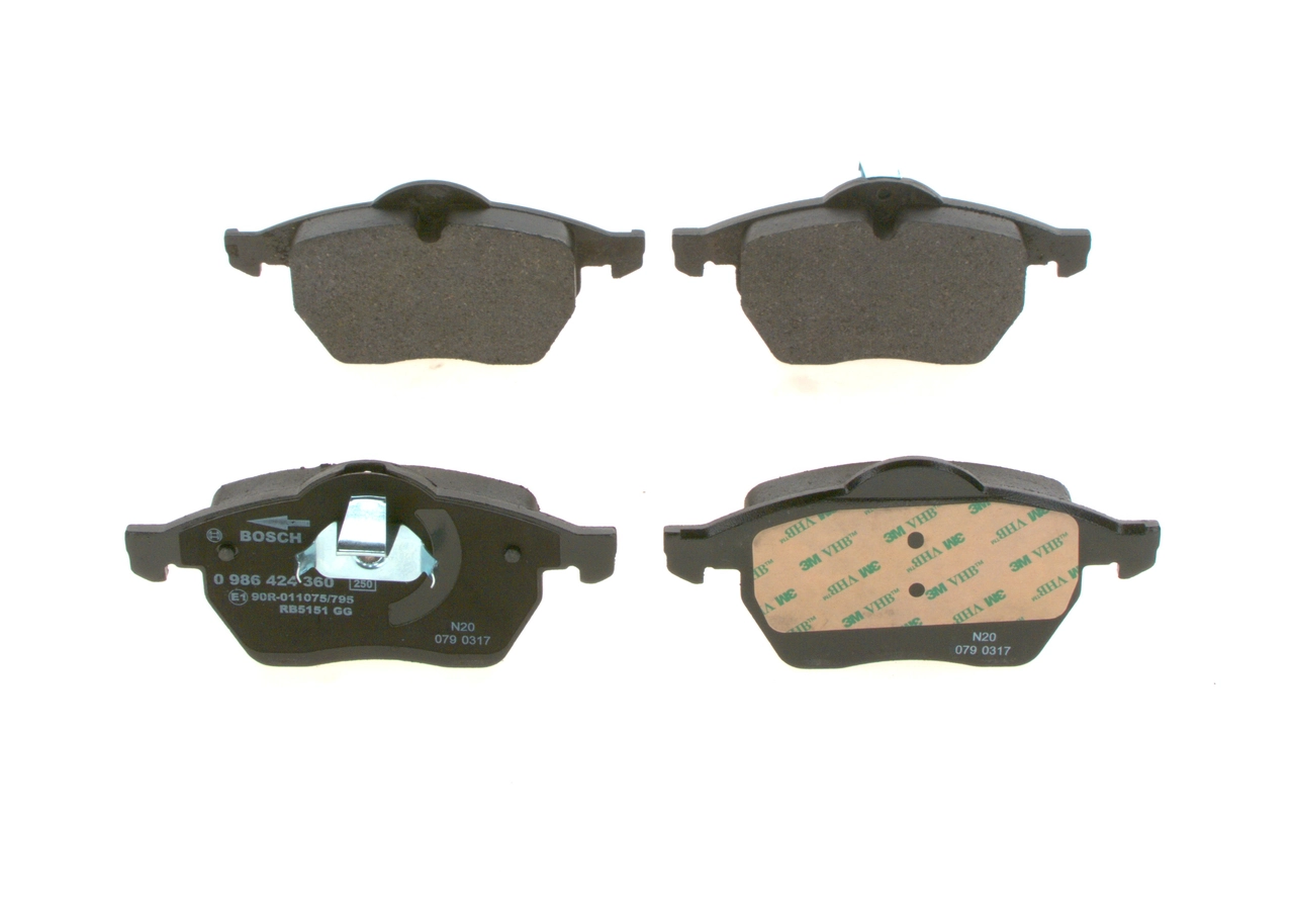 0986424360 Bosch Sapatas do freio dianteiras de disco