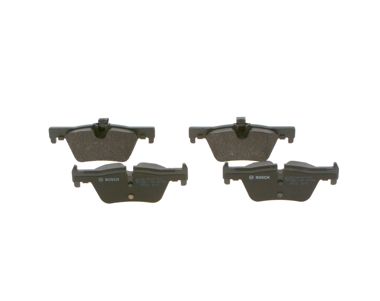 Compre 0986494554 Bosch Sapatas do freio traseiras de disco