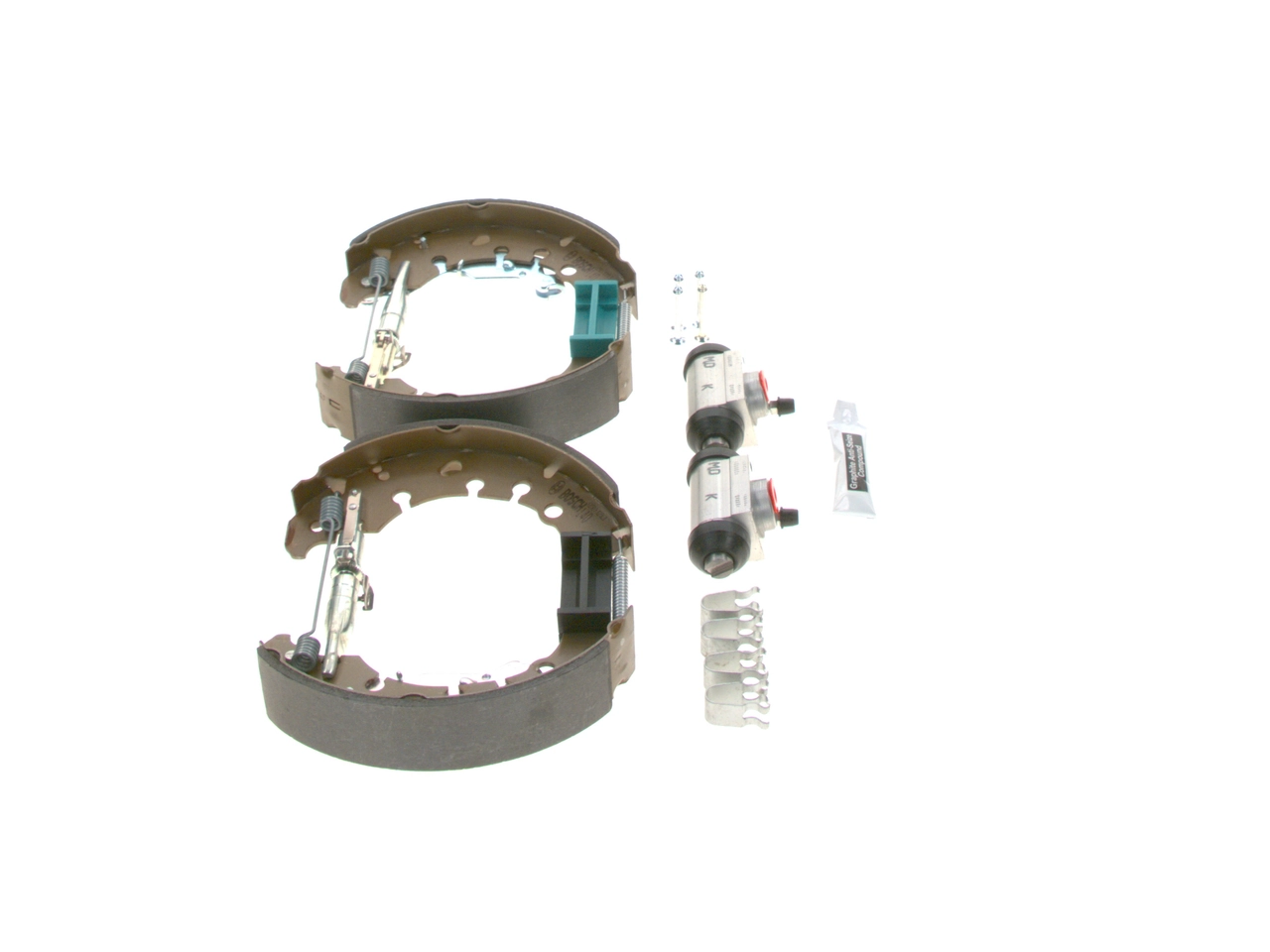 Sapatas do freio traseiras de tambor, montadas com cilindros, kit Bosch 0204114668 preço, a partir de 129,98 USD