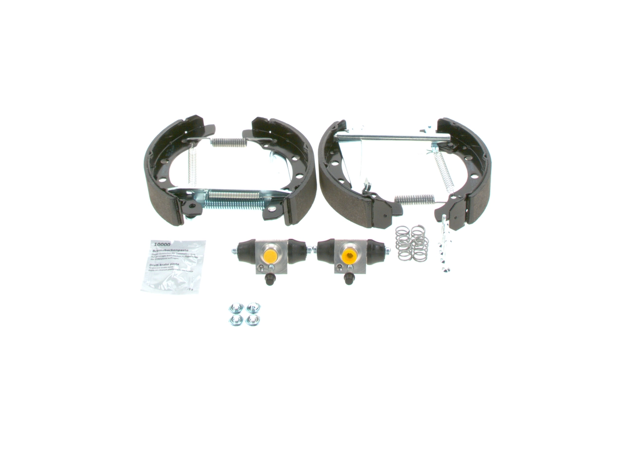 Sapatas do freio traseiras de tambor, montadas com cilindros, kit Bosch 0204114682 preço, a partir de 122,71 USD