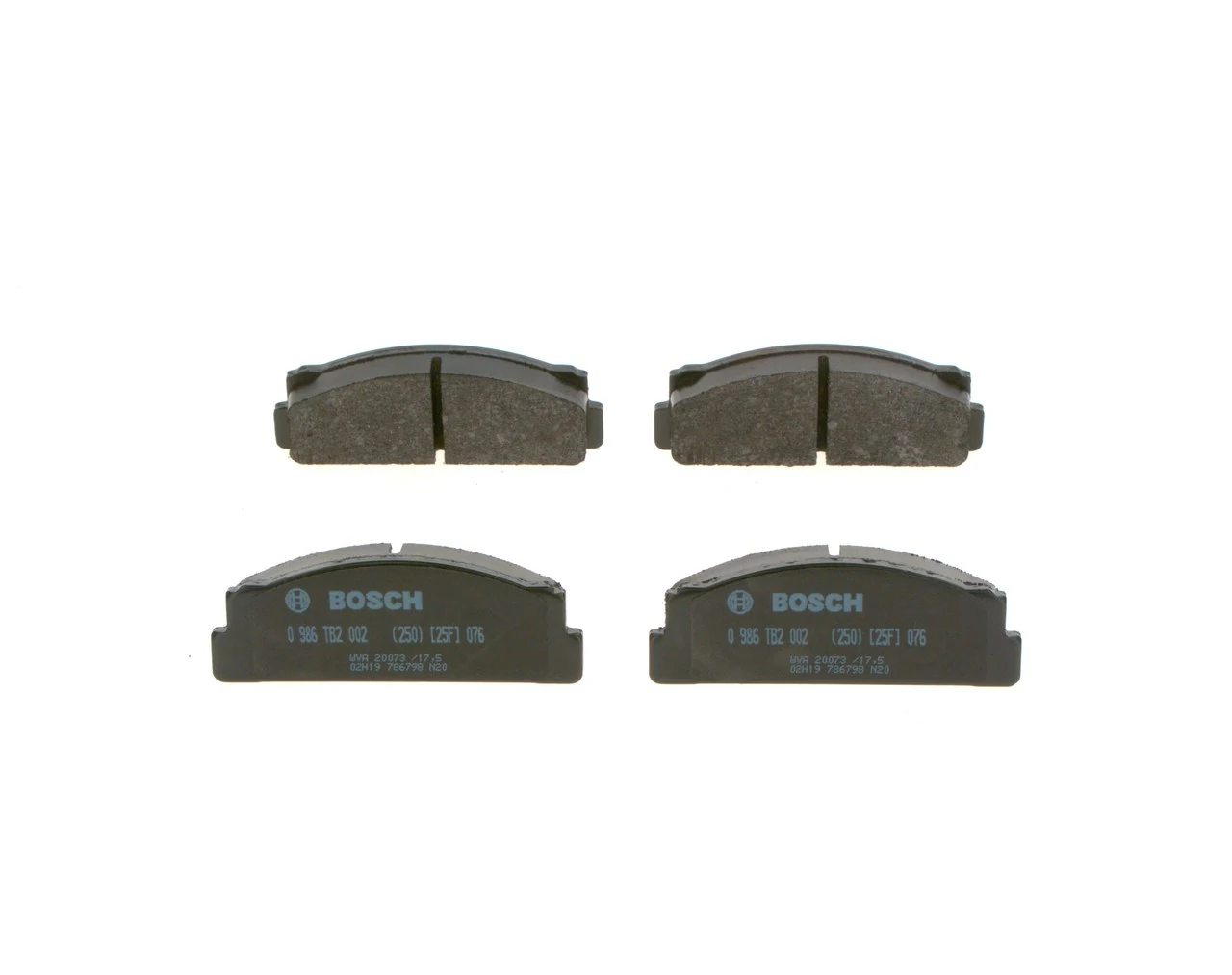 0986TB2002 Bosch Sapatas do freio dianteiras de disco
