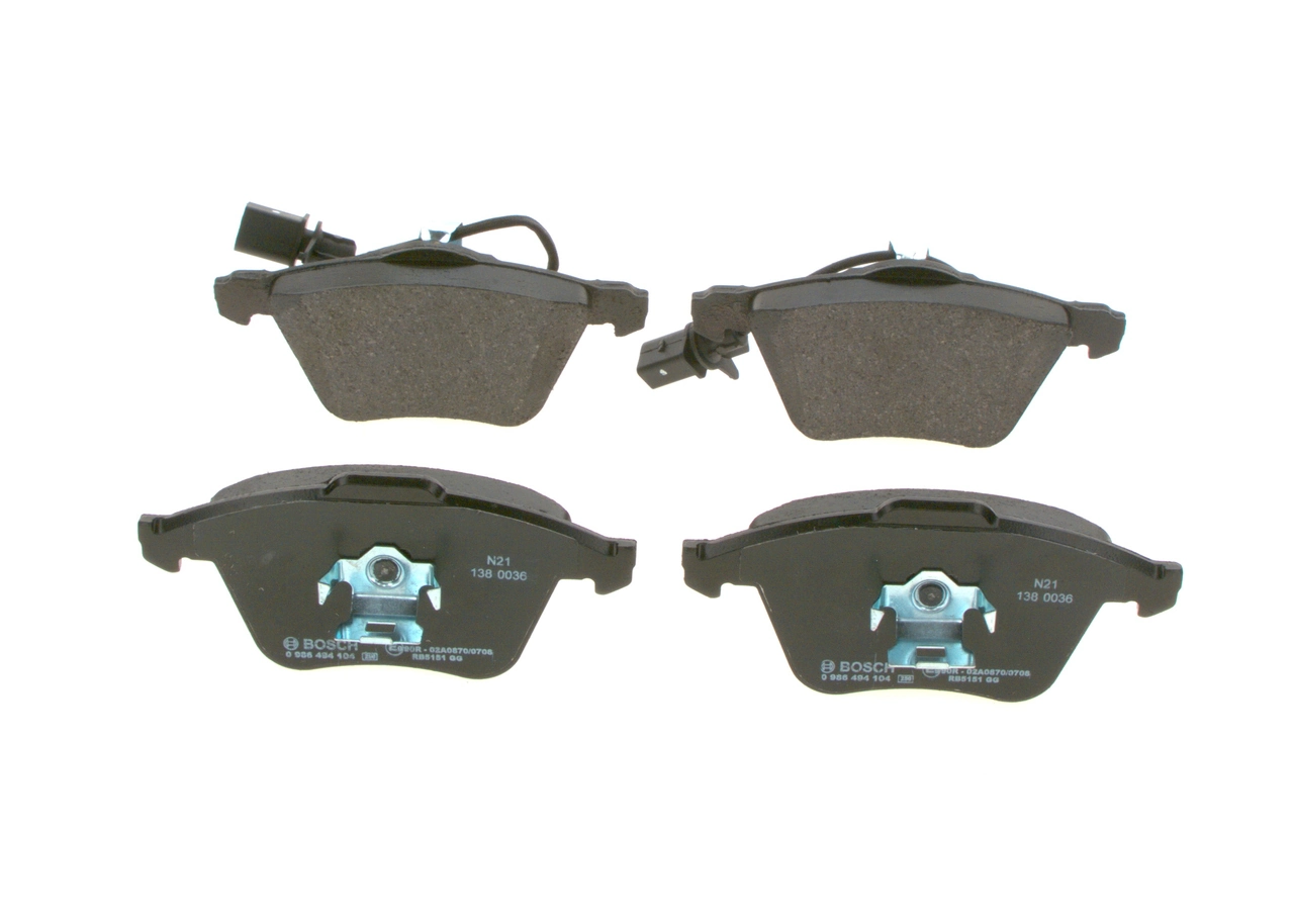 0986494104 Bosch Sapatas do freio dianteiras de disco