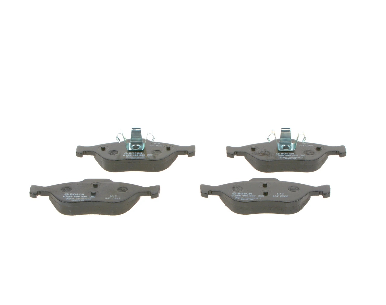 Compre 0986495220 Bosch Sapatas do freio dianteiras de disco