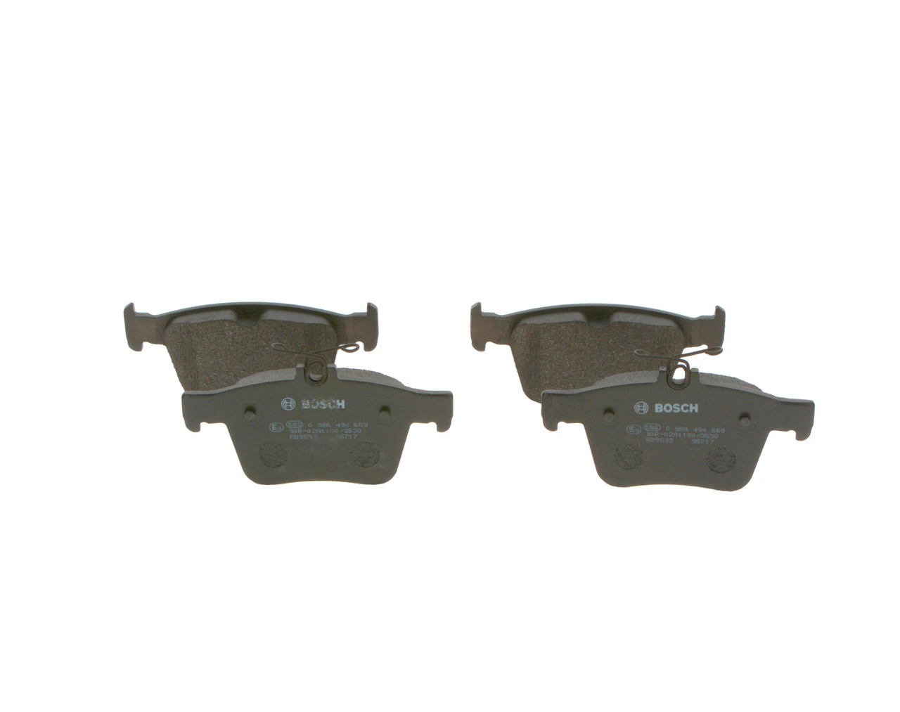 Sapatas do freio traseiras de disco 0986494659 Bosch