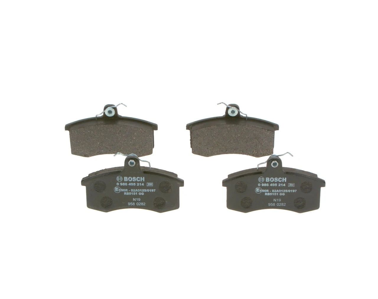 Sapatas do freio dianteiras de disco Bosch 0986495214 preço, a partir de 29,78 USD
