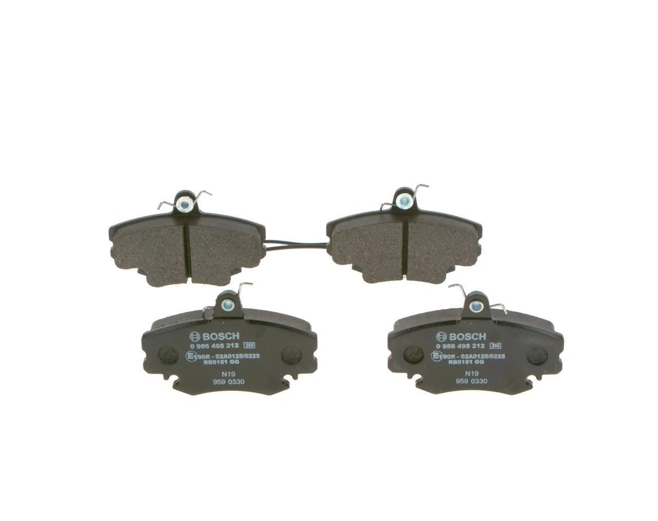 Compre 0986495212 Bosch Sapatas do freio dianteiras de disco