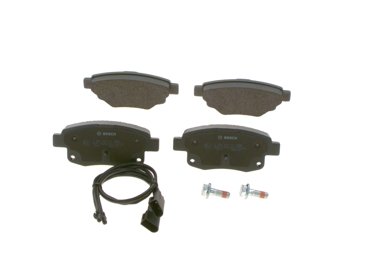 0986494171 Bosch Sapatas do freio traseiras de disco