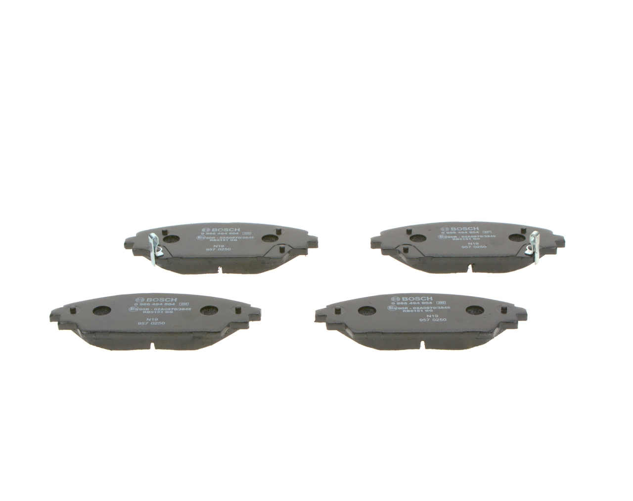 0986494804 Bosch Sapatas do freio dianteiras de disco