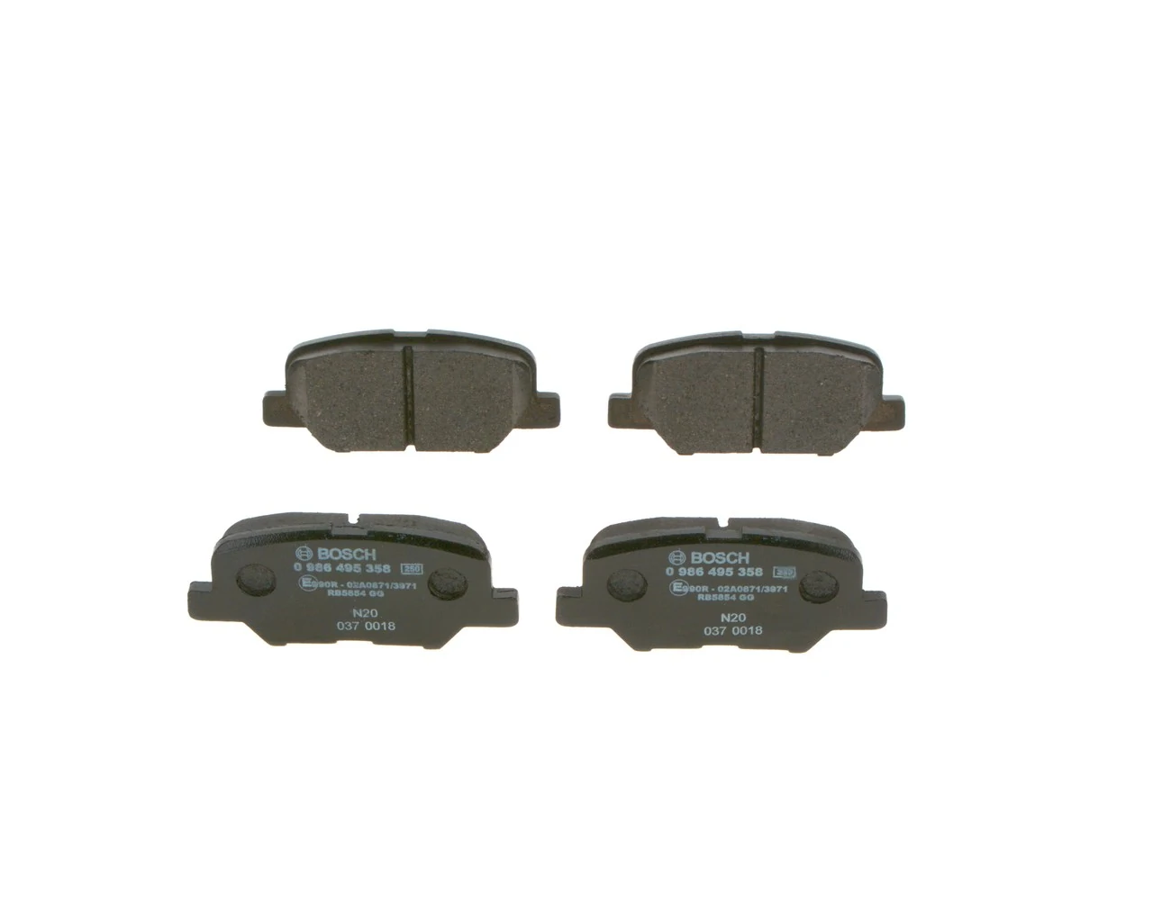Sapatas do freio traseiras de disco 0986495358 Bosch