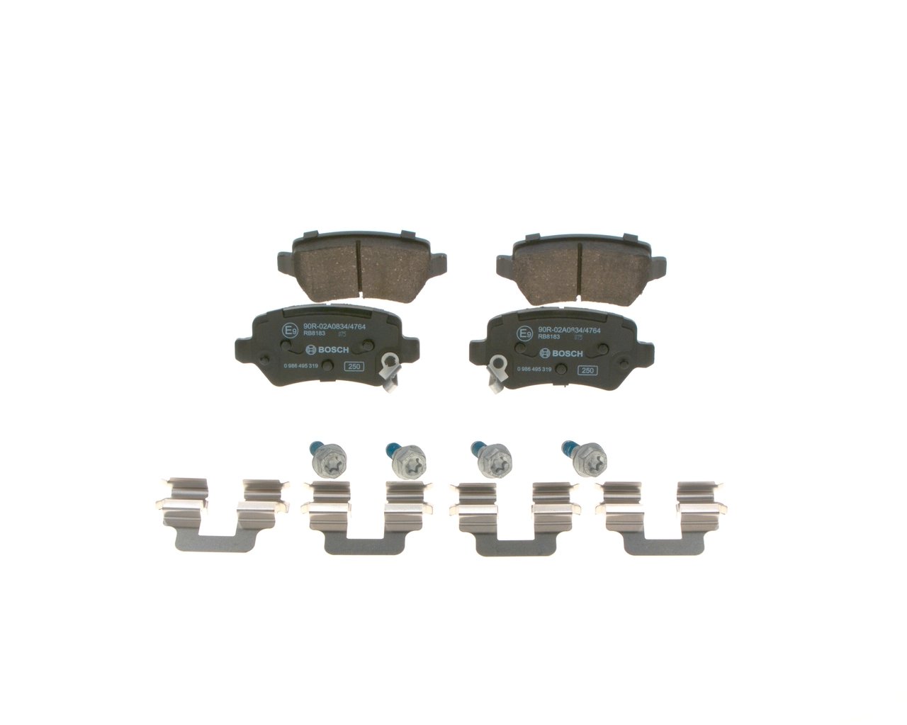 0986495319 Bosch Sapatas do freio traseiras de disco