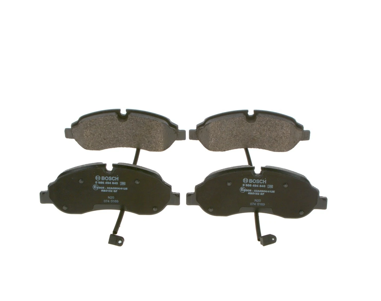 Compre 0986494845 Bosch Sapatas do freio dianteiras de disco