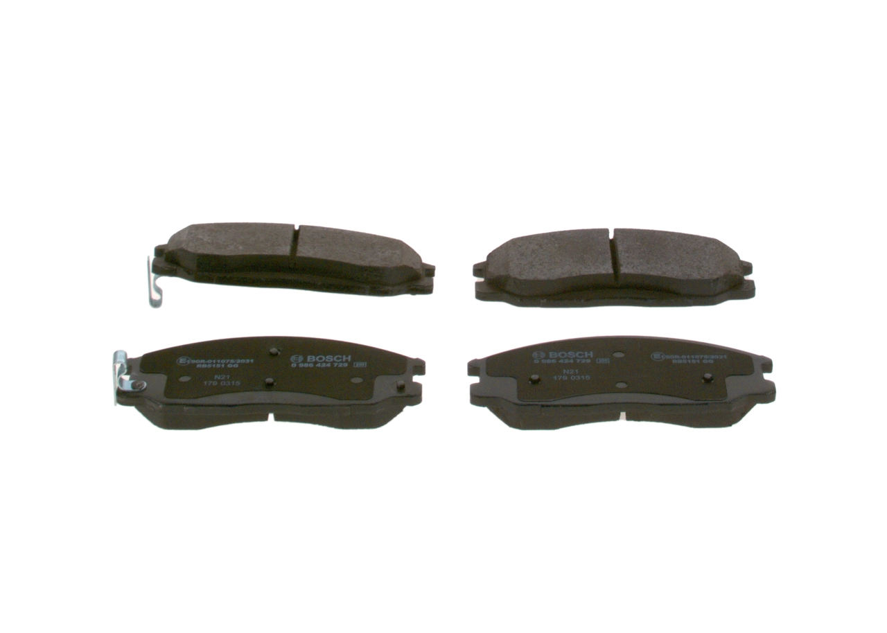 Compre 0986424729 Bosch Sapatas do freio dianteiras de disco
