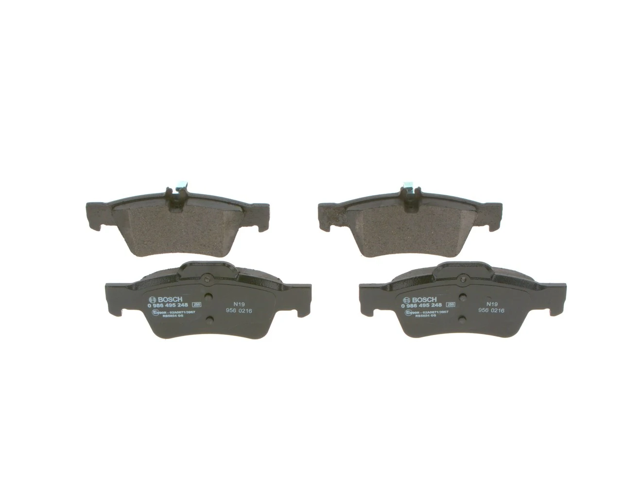 0986495248 Bosch Sapatas do freio traseiras de disco