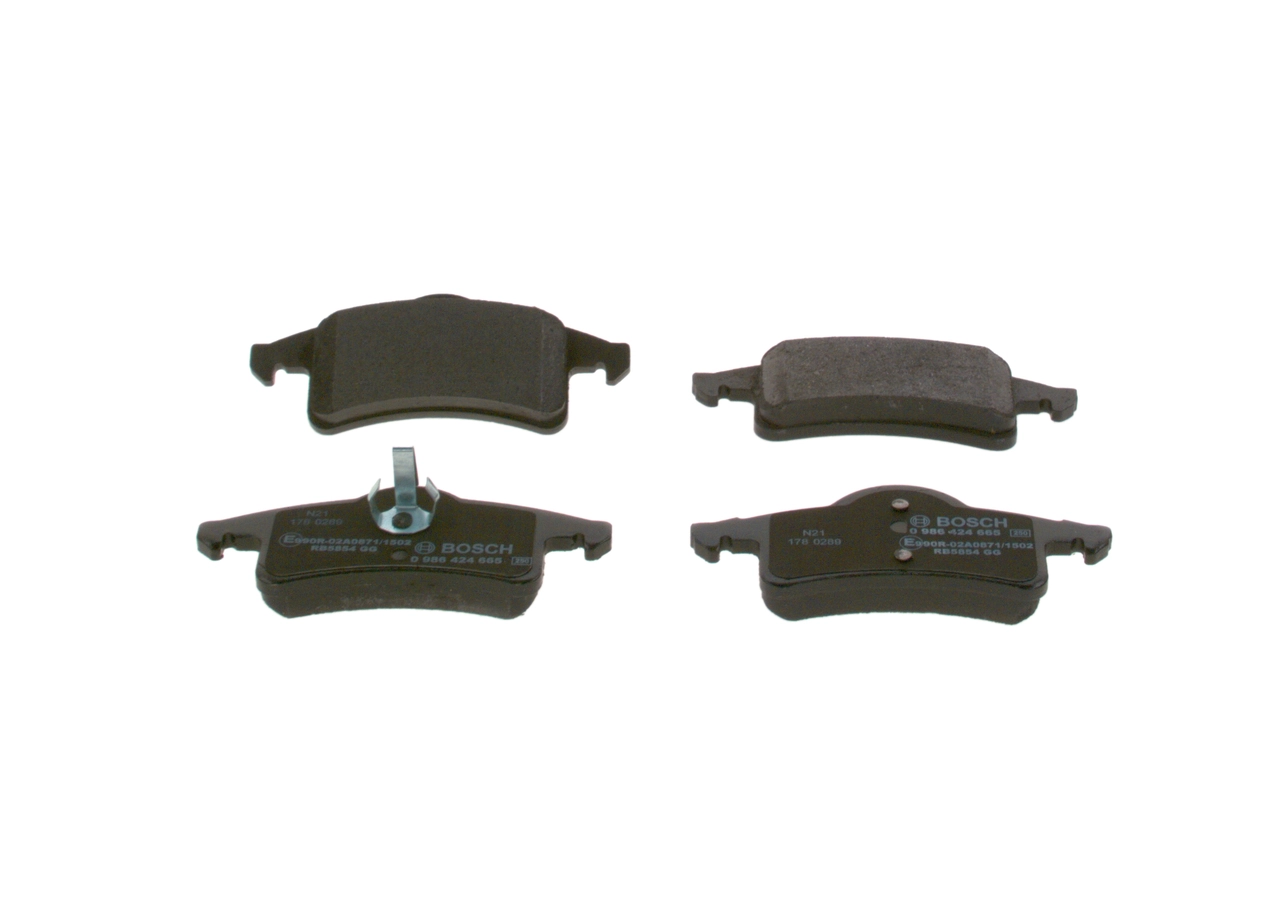 Compre 0986424665 Bosch Sapatas do freio traseiras de disco