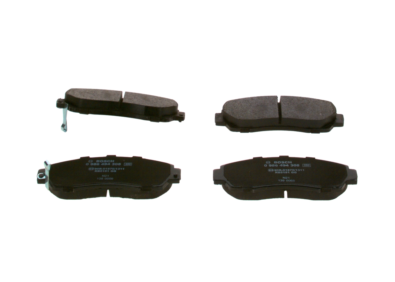 Sapatas do freio dianteiras de disco Bosch 0986494308 preço, a partir de 45,81 USD