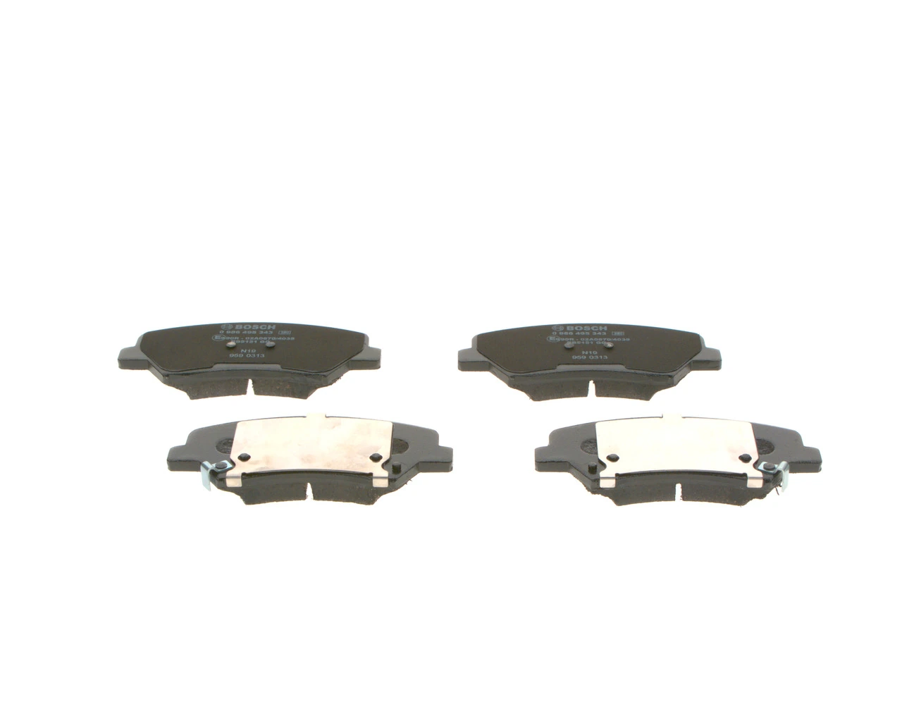 0986495343 Bosch Sapatas do freio dianteiras de disco