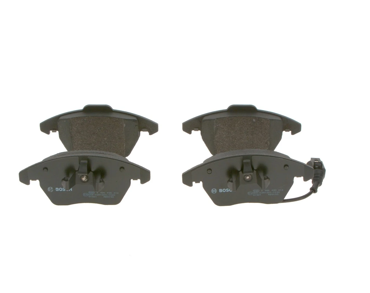 0986495412 Bosch Sapatas do freio dianteiras de disco