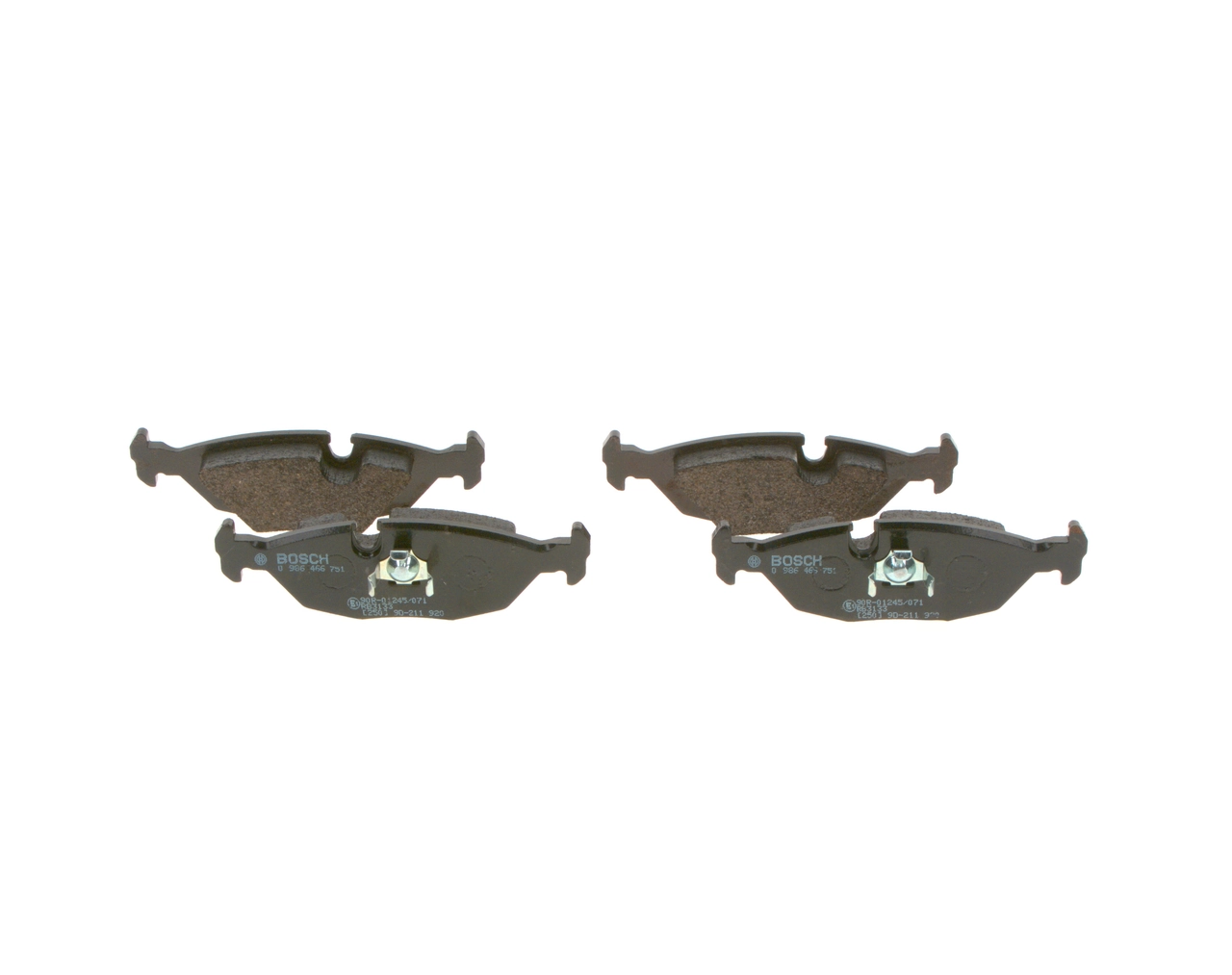 Compre 0986466751 Bosch Sapatas do freio traseiras de disco