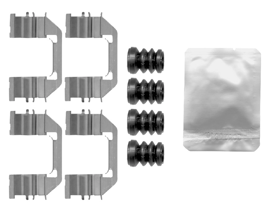 Kit de molas de fixação de sapatas de disco dianteiras Chevrolet Aveo III T300