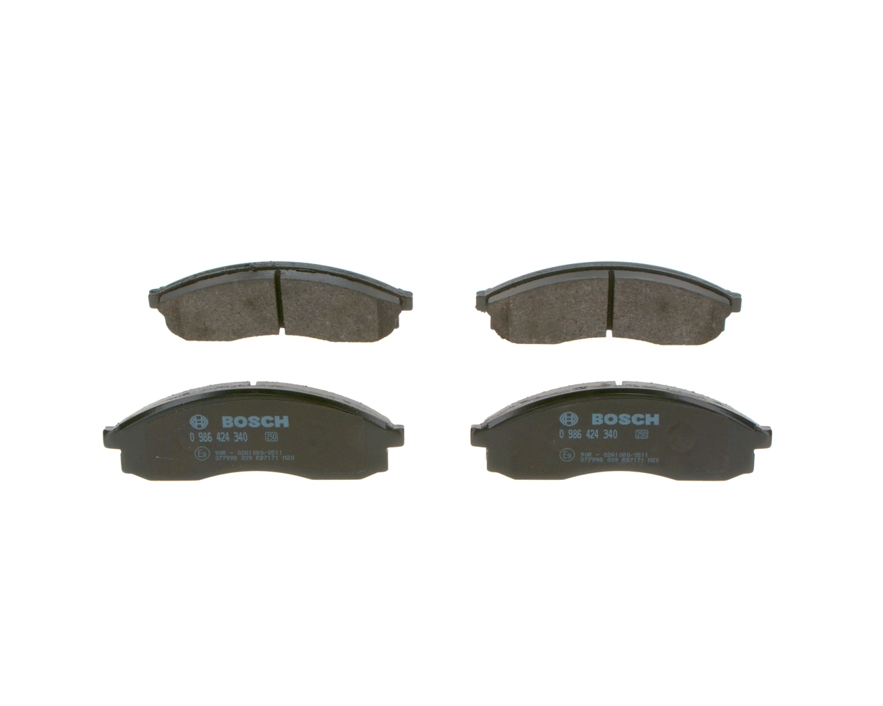 Compre 0986424340 Bosch Sapatas do freio dianteiras de disco