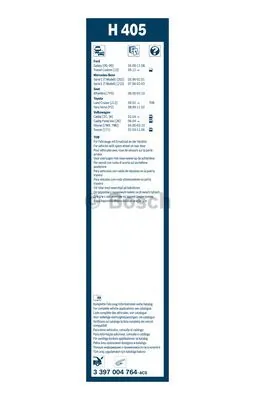 Limpa-pára-brisas de vidro traseiro Bosch 3397004764 preço, a partir de 6,82 USD