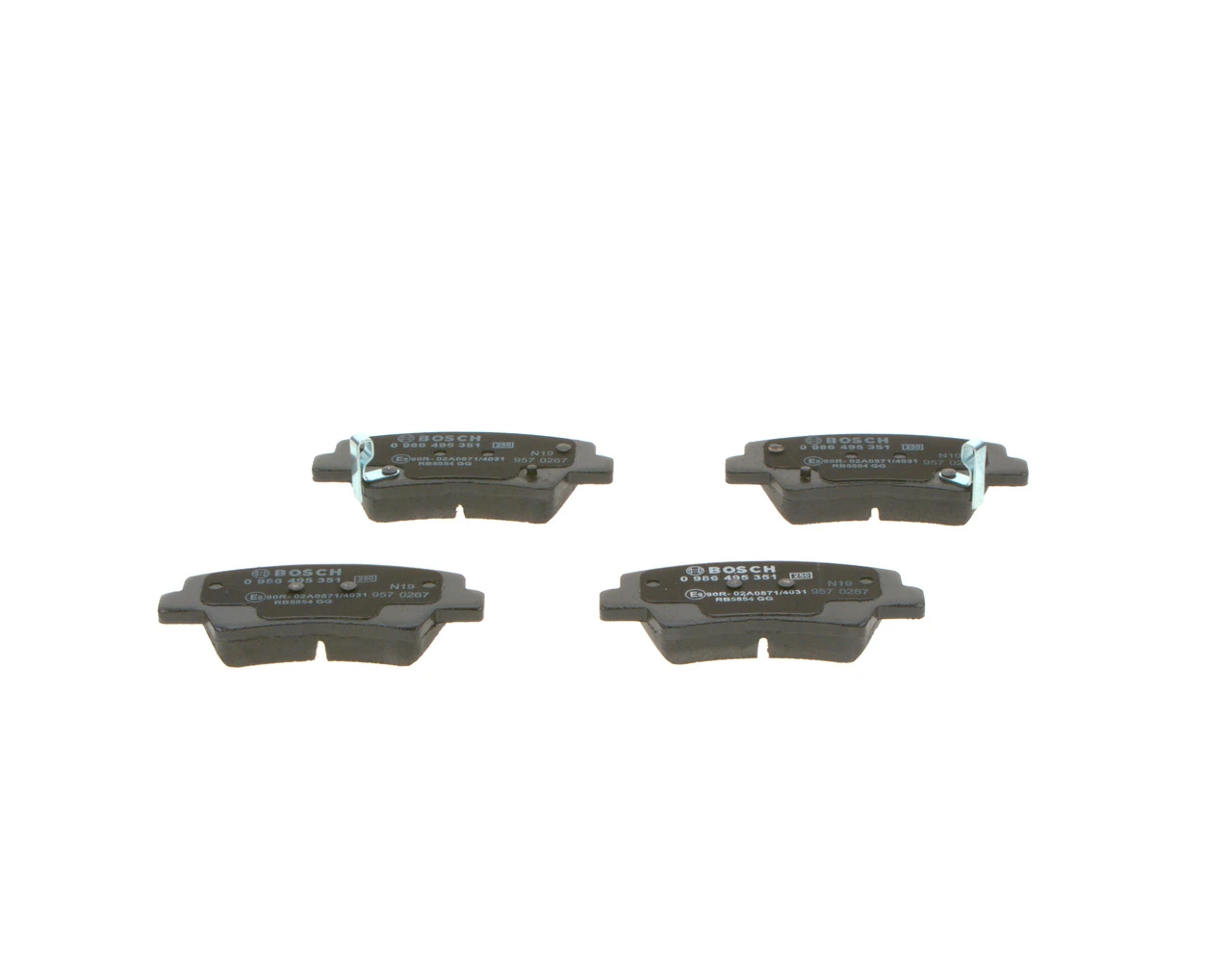 0986495351 Bosch Sapatas do freio traseiras de disco