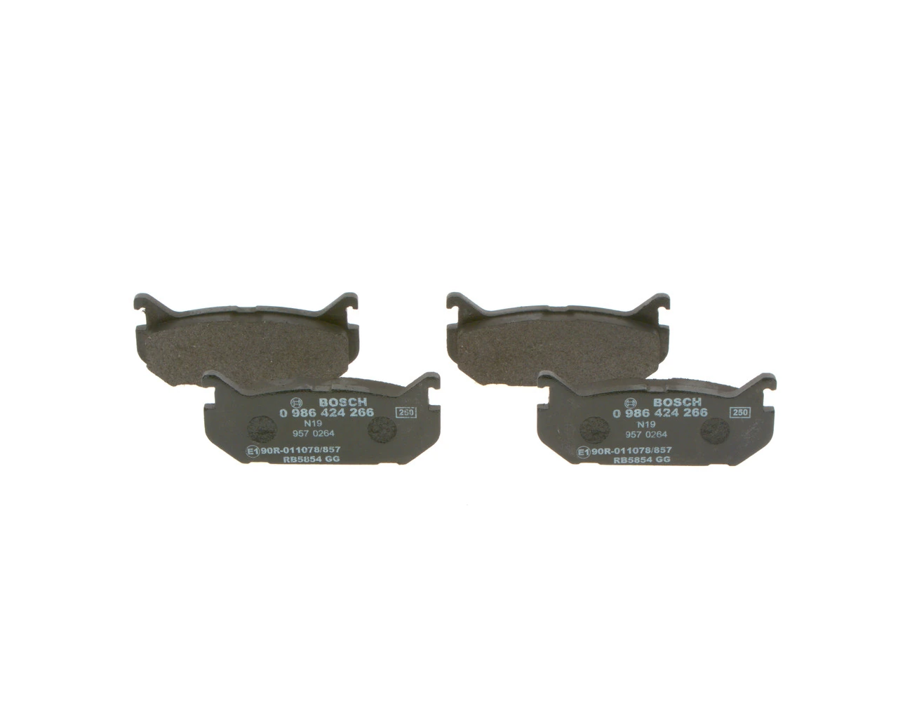 0986424266 Bosch Sapatas do freio traseiras de disco