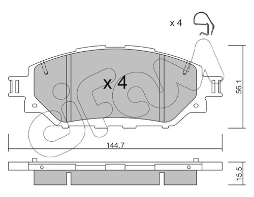 para Toyota Hilux (GUN12, GUN13)