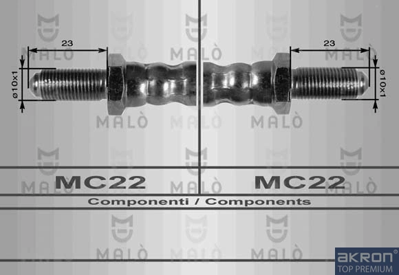 Mangueira do freio dianteira para Alfa Romeo Giulietta 116