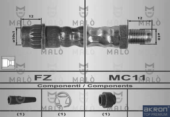 Mangueira do freio dianteira para Peugeot 406 8B