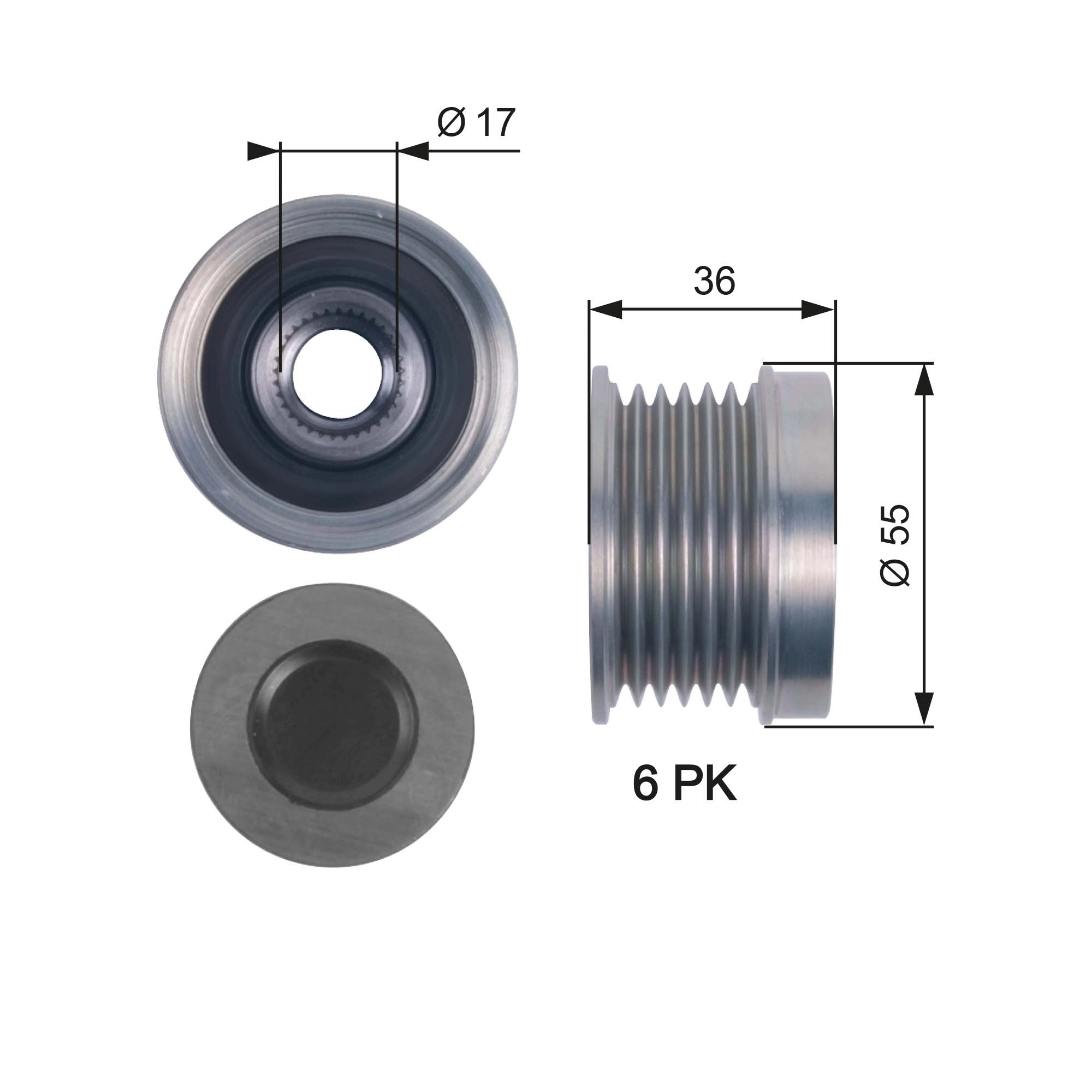 Polia do gerador para SsangYong Actyon  CJ