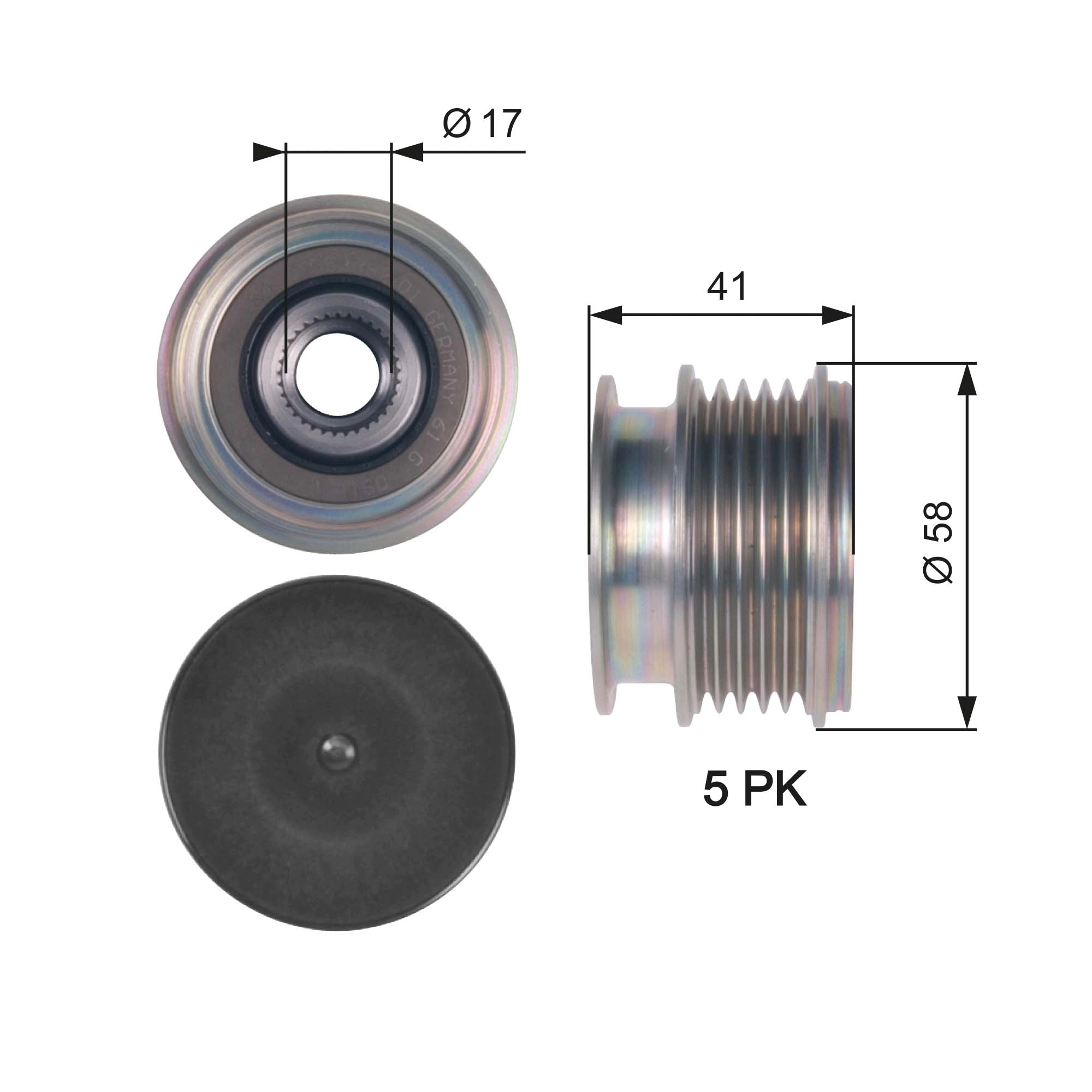 Polia do gerador para Volvo XC90  
