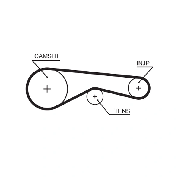 K015624XS Gates Correia do mecanismo de distribuição de gás, kit