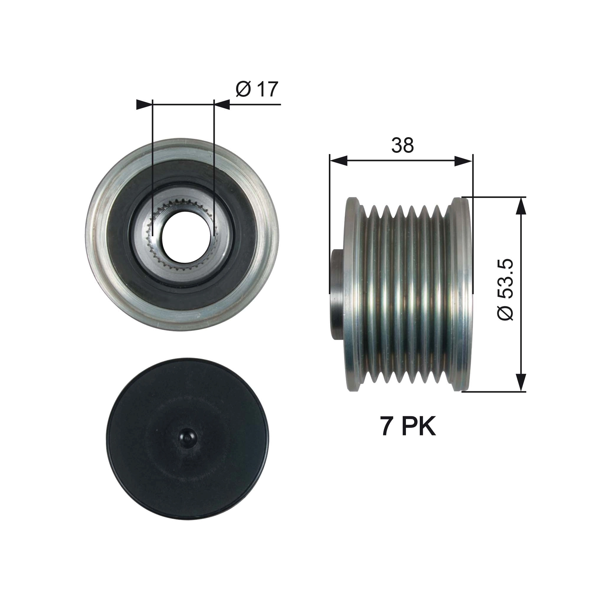 Polia do gerador para Nissan X-Trail  T31