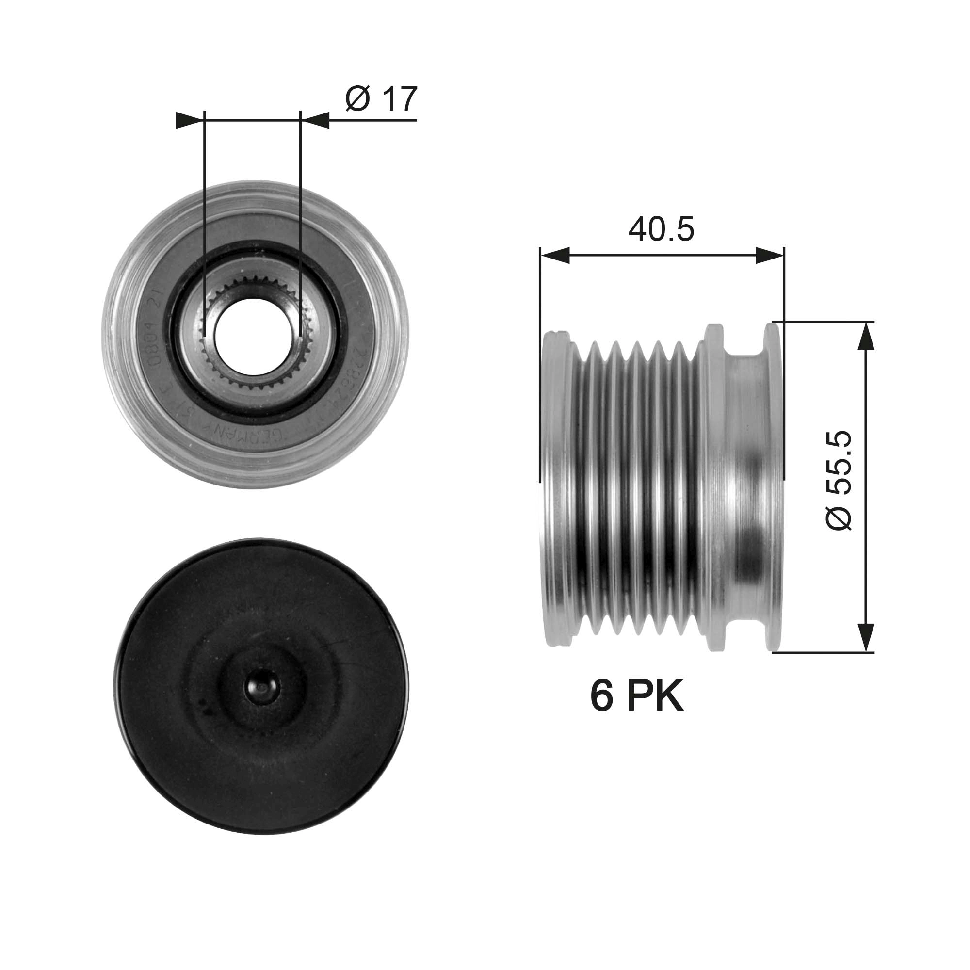 Polia do gerador para Audi Q5  8RB
