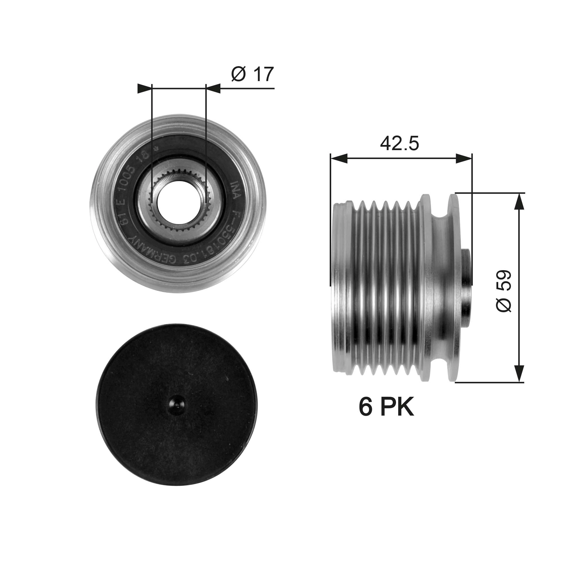 Polia do gerador para Renault Clio II SB0