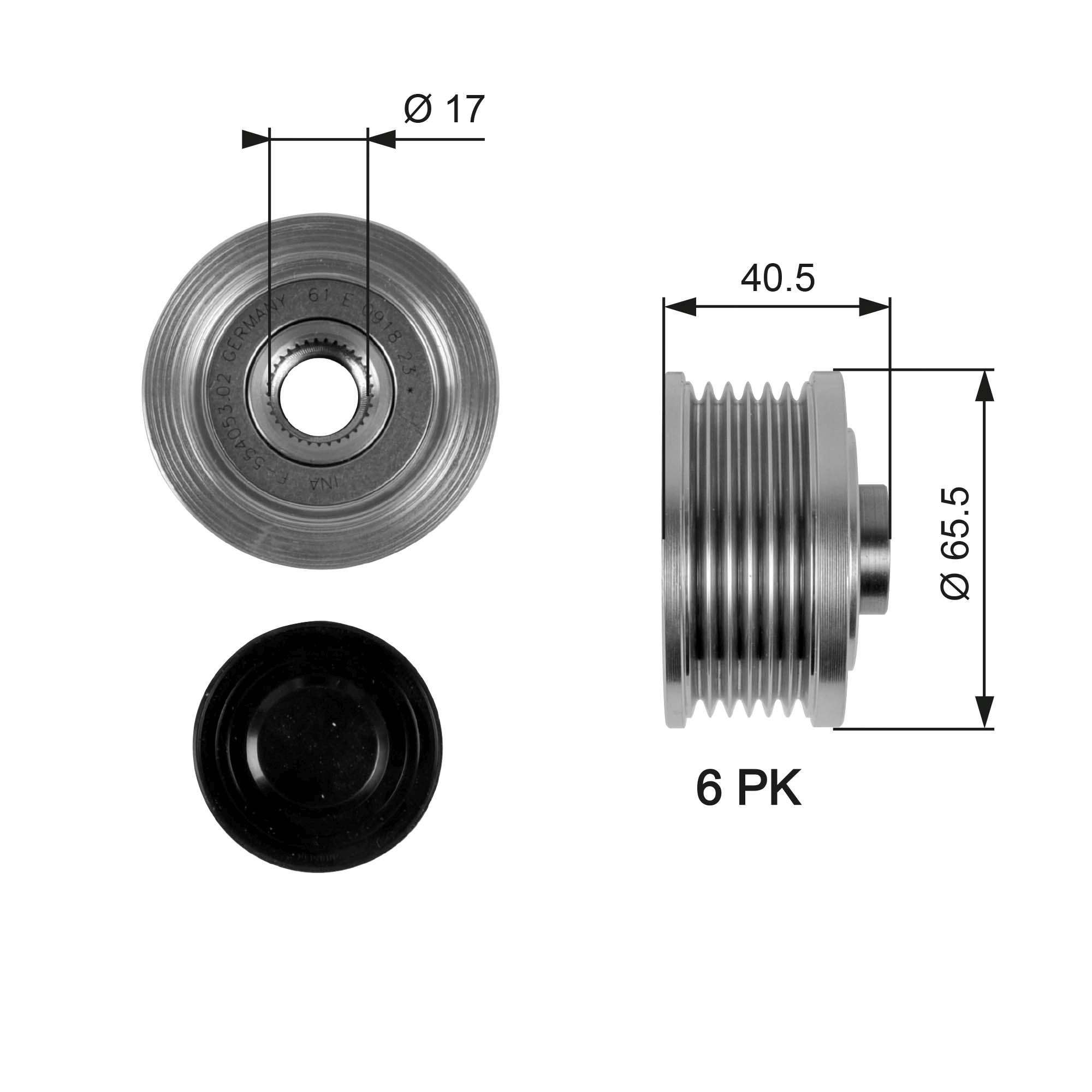 Polia do gerador para Alfa Romeo 159  939