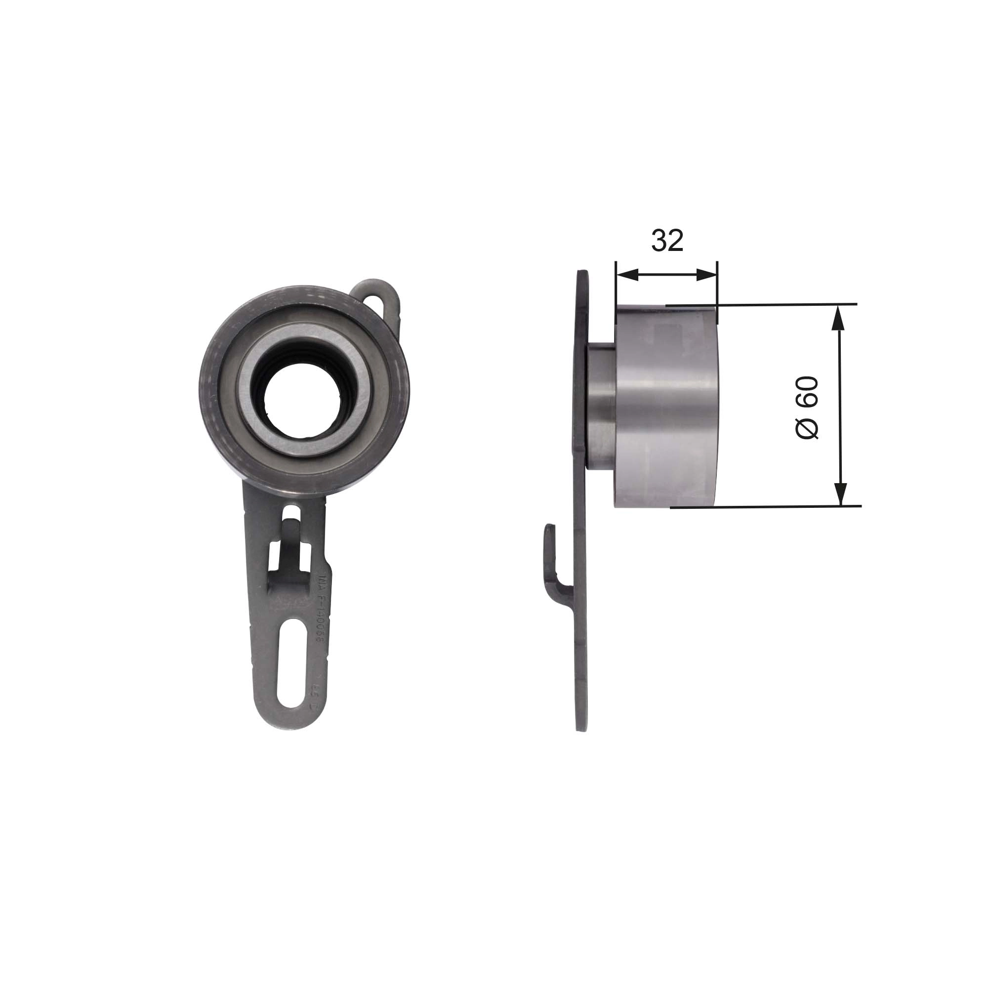 Rolo de reguladora de tensão da correia do mecanismo de distribuição de gás para Ford Transit IV T