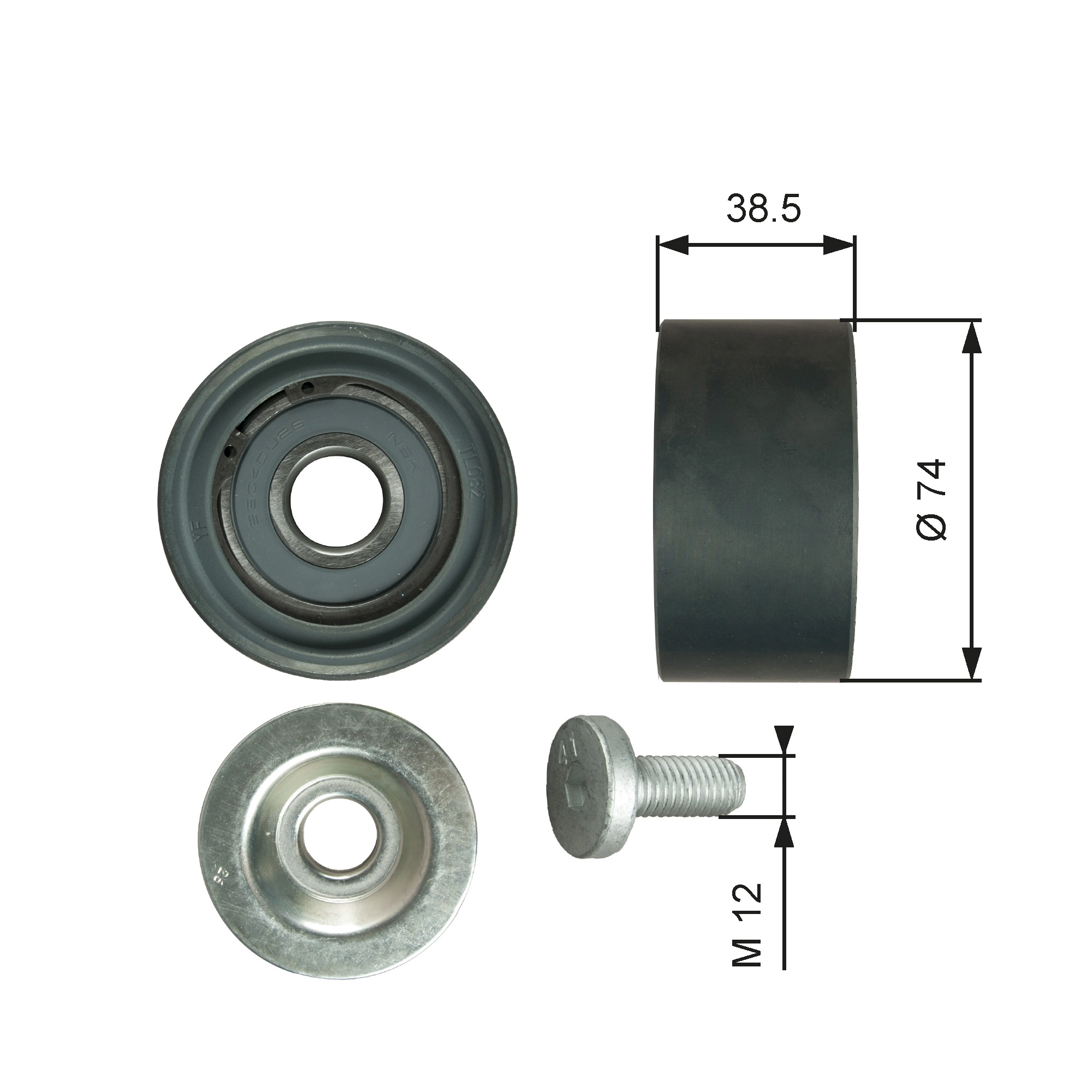 Rolo parasita da correia de transmissão para Volvo Trucks TRUCK FH12  