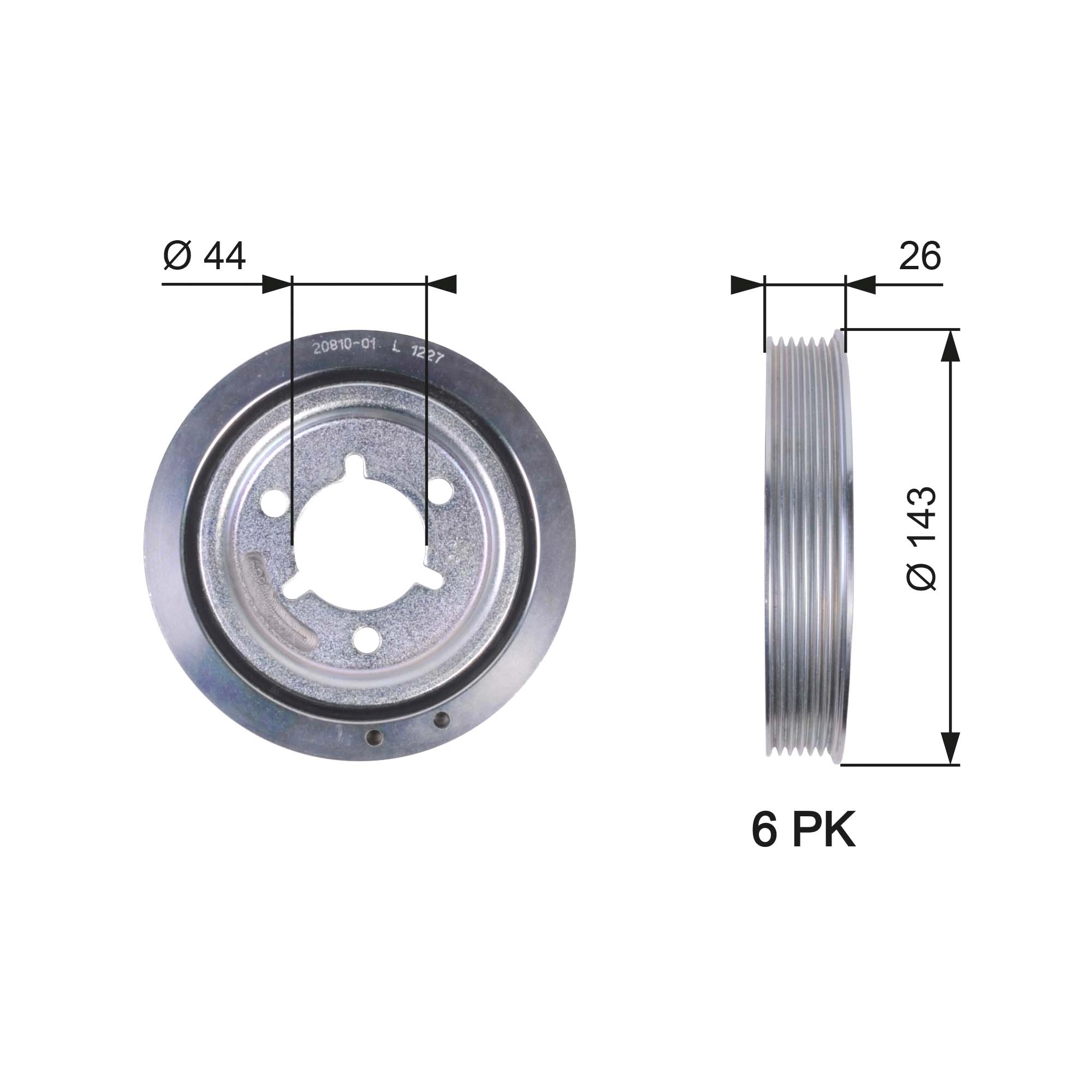 Polia de cambota para Citroen AX  ZA