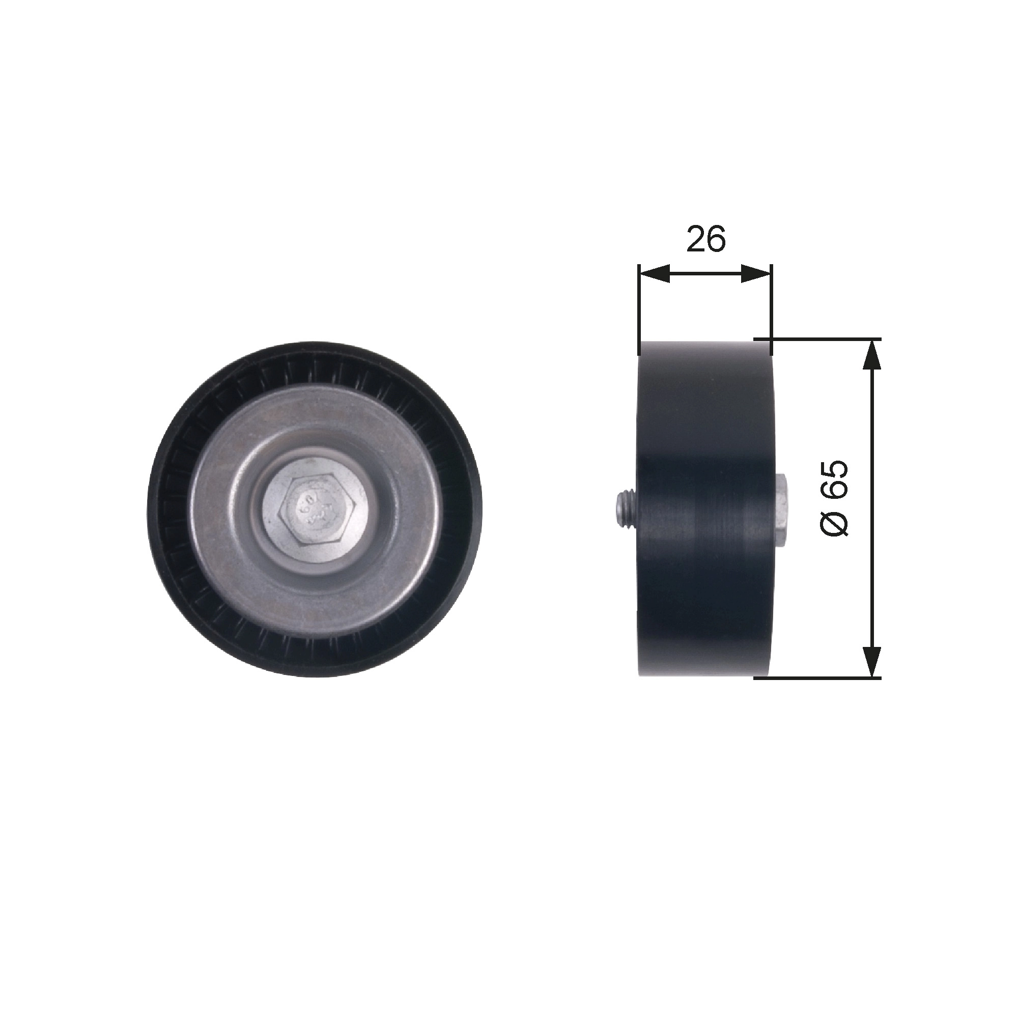 Rolo parasita da correia de transmissão Peugeot/Citroen 55494332 preço, a partir de 12,02 USD